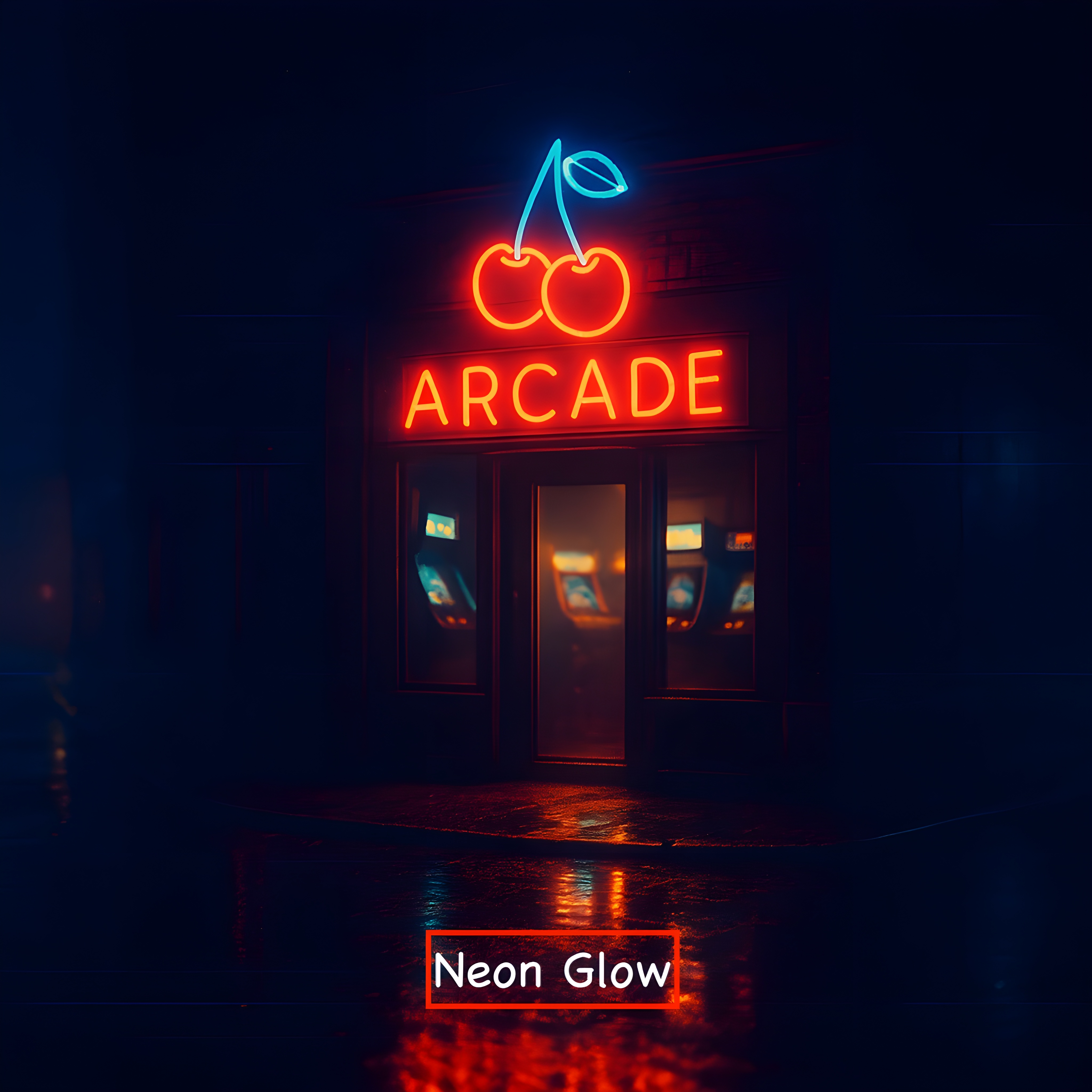 Neon Glow Album Cover Poster